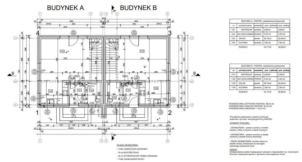 parter domu z podziałem na lokale